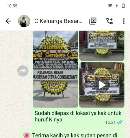 Pengiriman Papan Bunga Duka Cikarang Selatan